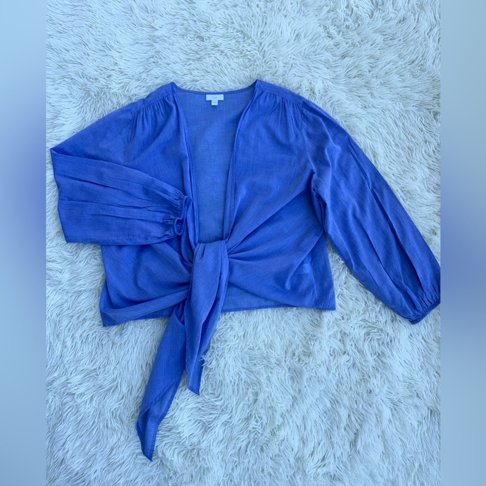 J.Jill lilac-blue wrap top
